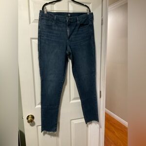 GAP Dark Blue Cropped High-Rise Skinny Jeans